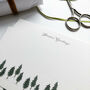 Christmas Pine Forest Hand Illustrated Flatnotes, thumbnail 3 of 4