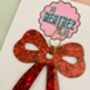 Red Ribbon Bow Glitter Christmas Tree Decoration / Sparkly Christmas Gift For Her, thumbnail 3 of 5