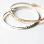 Inhale Exhale Slim Brass Gold Or Silver Plated Bangle, thumbnail 1 of 12