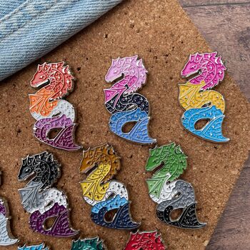 Pride Flag Lgbtq+ Sea Serpents Enamel Pin, 3 of 6