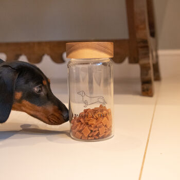 Personalised Sausage Dog Treat Glass Storage Jar, 3 of 10