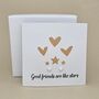 Boxed 'Good Friends' Heart Stud Earrings Card, thumbnail 1 of 3