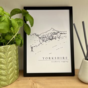 Roseberry Topping Hand Illustrated Yorkshire Print, 2 of 9