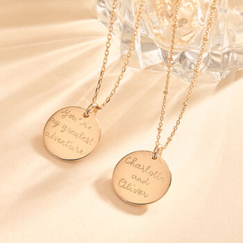 Personalised Engraved Disc Necklace, 2 of 9