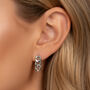Short Chain Stud Earrings Sterling Silver, thumbnail 2 of 4