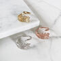 Rhodium, Gold Or Rose Gold Plated Pave Leaf Ring, thumbnail 1 of 11