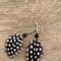 Spotty Guinea Fowl Earrings 'Dotty', thumbnail 4 of 6