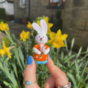 Easter Hand Blown Glass Bunny, 7 of 11