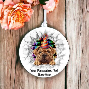 Personalised Shar Pei Birthday Break Through, 6 of 8