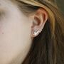 Sterling Silver Swirly Spiral Stud Earrings, thumbnail 3 of 5