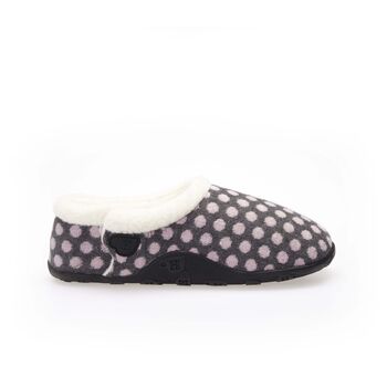 Liz Grey Spotty Women's Slippers Indoor/Garden Shoes, 5 of 7