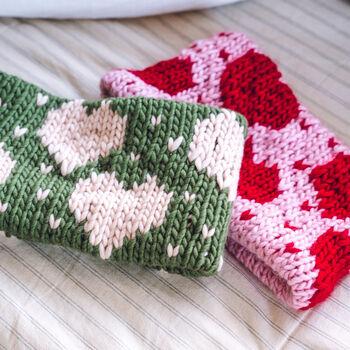 Knit Your Own Valentine Heart Snood Kit, 8 of 10