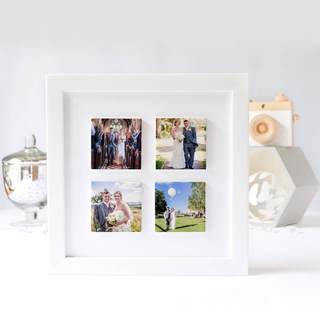 Personalised Framed Wedding Photo Tiles By Periwinkle And Clay ...