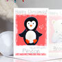 Personalised Arctic Penguin Christmas Card, thumbnail 2 of 8