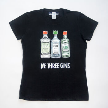 'We Three Gins' Christmas T Shirt, 4 of 4