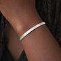 Sterling Silver Flat Triple Herringbone Star Bracelet, thumbnail 1 of 7