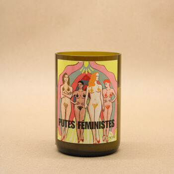 Feministes Wine Bottle Scented Candle, 3 of 8