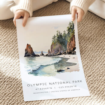 America Travel Poster Of Olympic National Park, 2 of 7