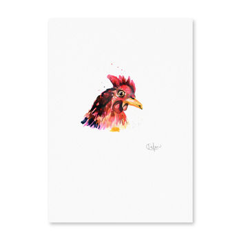 Inky Chicken Illustration Print, 11 of 12