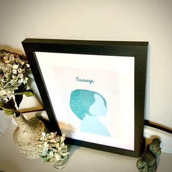 Personalised Silhouette Portrait Print, 8 of 10