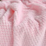 Personalised Pink Honeycomb Baby Blanket, thumbnail 7 of 8