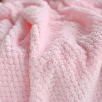 Personalised Pink Honeycomb Baby Blanket, 7 of 8