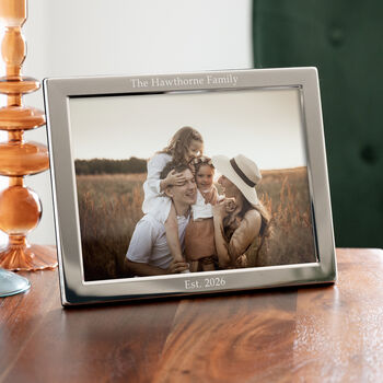 Personalised Luxury Silver Plated Landscape Picture Frame, 5 of 10