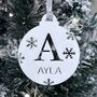 Personalised Name And Initial Christmas Bauble, thumbnail 5 of 12