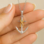Personalised Sterling Silver Infinity Anchor Necklace, thumbnail 1 of 10