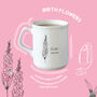 Personalised Watercolour Birth Flower Ceramic Tea Mug, thumbnail 3 of 7