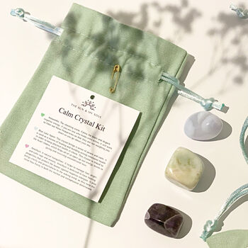 Calm Crystal Kit Set Of Three Crystal Bundle For Spiritual Manifestation⎜Amazonite Amethyst For Peace Clarity⎜Thoughtful Relaxation Gift, 3 of 4