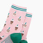 Iced Coffee Bamboo Socks In Pink, thumbnail 2 of 4