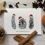 Pine Cones With Christmas Hats Pack Of Six, thumbnail 4 of 6