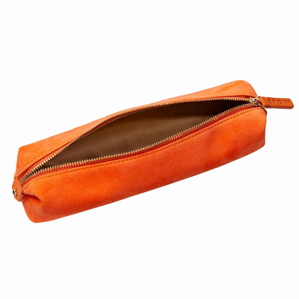 Luxury Sustainable Suede Pencil Case By Stow