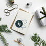 Hand Illustrated Peace Dove Bauble Christmas Card, thumbnail 1 of 3