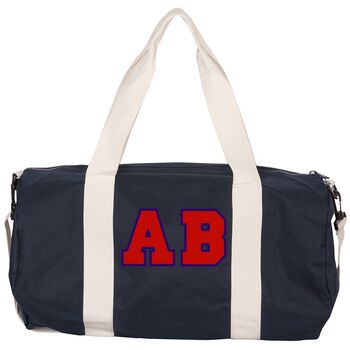 Personalised Navy Duffle Bag For Weekends/Sleepovers, 6 of 9