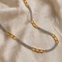Two Tone Chain Necklace – Gold And Silver Layered Necklace, Waterproof Stainless Steel Mixed Metal Chain, Adjustable Everyday Stacking Necklace, thumbnail 3 of 12