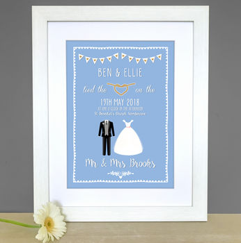 Personalised Classic Wedding Print, 12 of 12