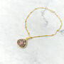 Pink Tourmaline October Birthstone Gold Plated Bracelet, thumbnail 1 of 5