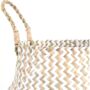 White Small Laundry Basket Wicker Woven, thumbnail 7 of 8