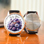 Personalised Wrist Watch With Floral Aster Design, thumbnail 2 of 3