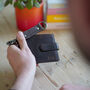 Personalised Bifold Leather Wallet And Keyring Set, thumbnail 3 of 3