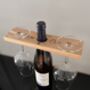 Personalised Wine O'clock Wine Glass And Bottle Holder, thumbnail 1 of 4