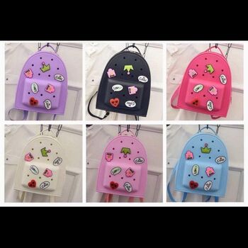 Awesome Croc Backpack With Charms, Free Alphabet Charm, Seven Colours, 7 of 12