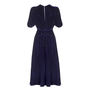 Midnight Blue Silk Velvet Tea Dress, thumbnail 4 of 4