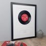 Personalised Framed Vinyl Record Song, thumbnail 4 of 12