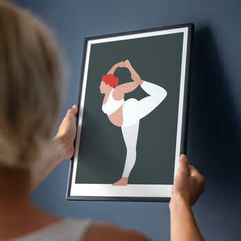 Standing Bow Yoga Pose Art Print, 4 of 5