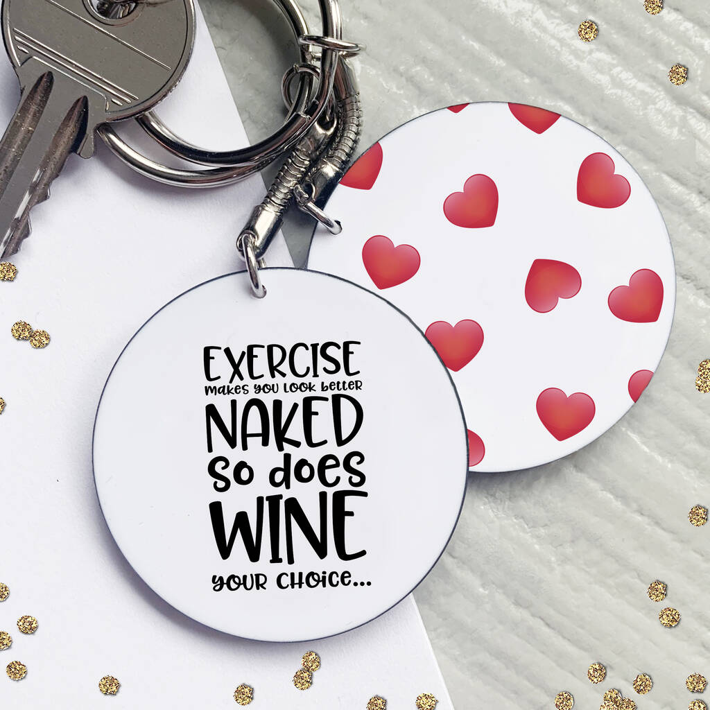 Funny Exercise Keyring By HoorayBelle