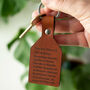 Personalised Teacher Definition Leather Keyring, thumbnail 1 of 2