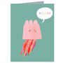 Mini Jellyfish Greetings Card, thumbnail 2 of 4